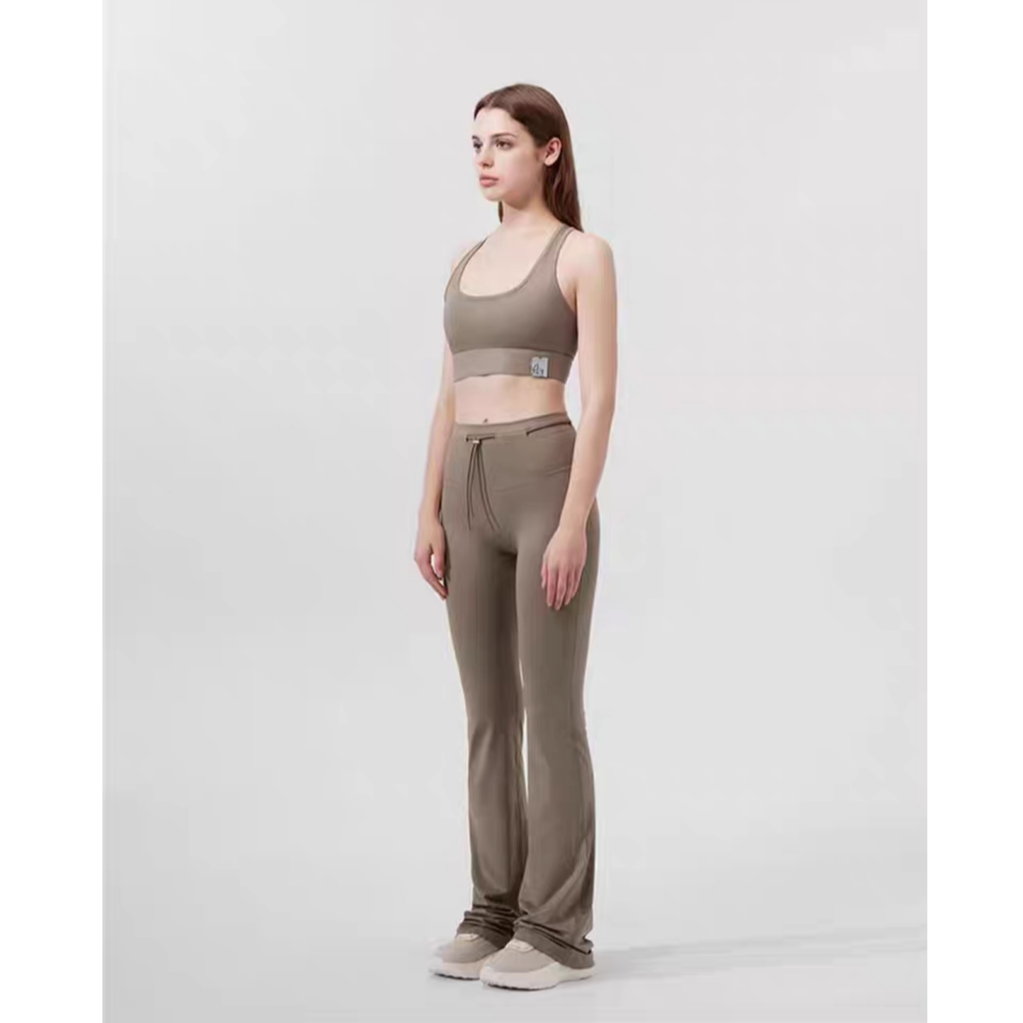 Smile Melody純色高腰修身LEGGINGS三分騎行瑜伽裸感女運動健身褲