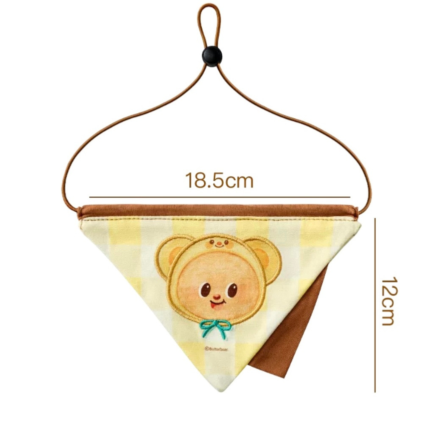 【有點淘氣x黃油小熊】寵物口水巾貓狗通用