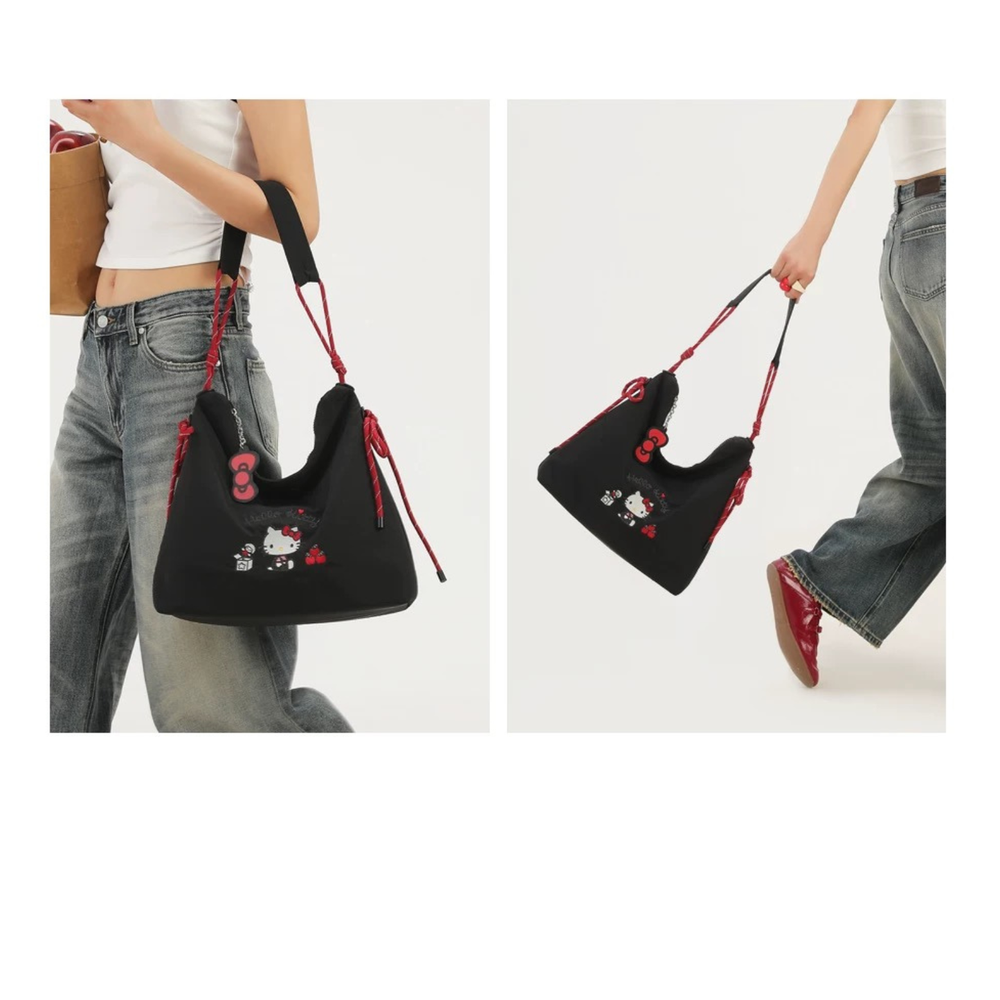 TOUTOUhellokitty｜三麗鷗正版授權｜凱蒂貓kt帆布托特包大容量