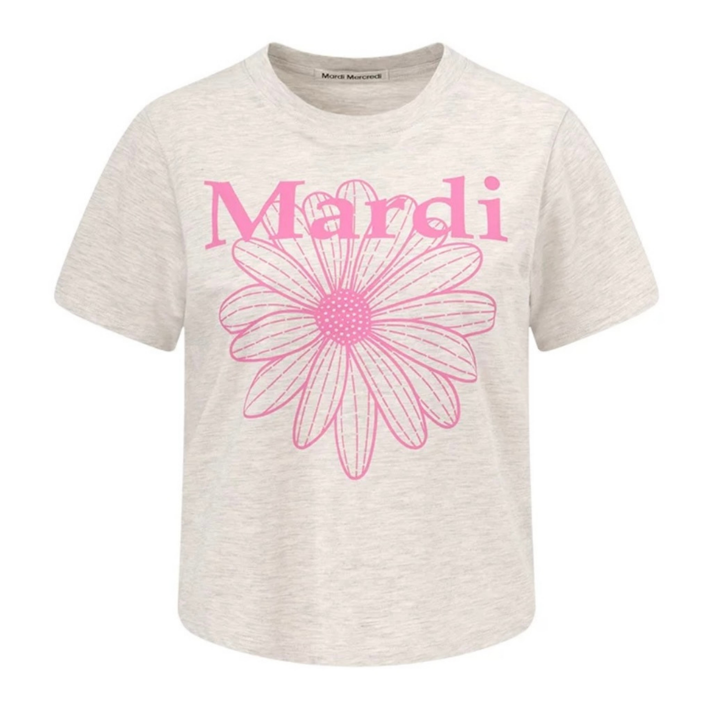 MardiMercredi小雛菊印花修身短袖t恤｜正肩版