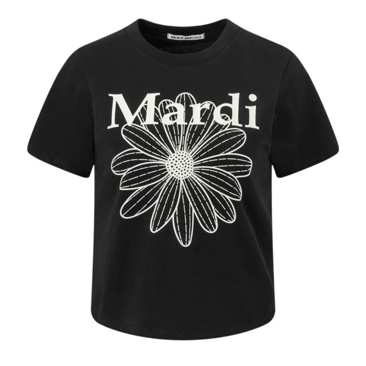 MardiMercredi小雛菊印花修身短袖t恤｜正肩版