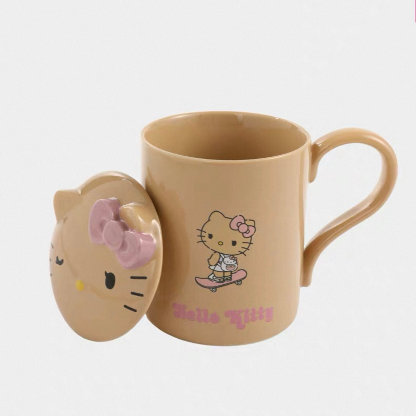 tbh野獸派家居三麗鷗Hello Kitty帶蓋陶瓷馬克杯水杯喝水杯