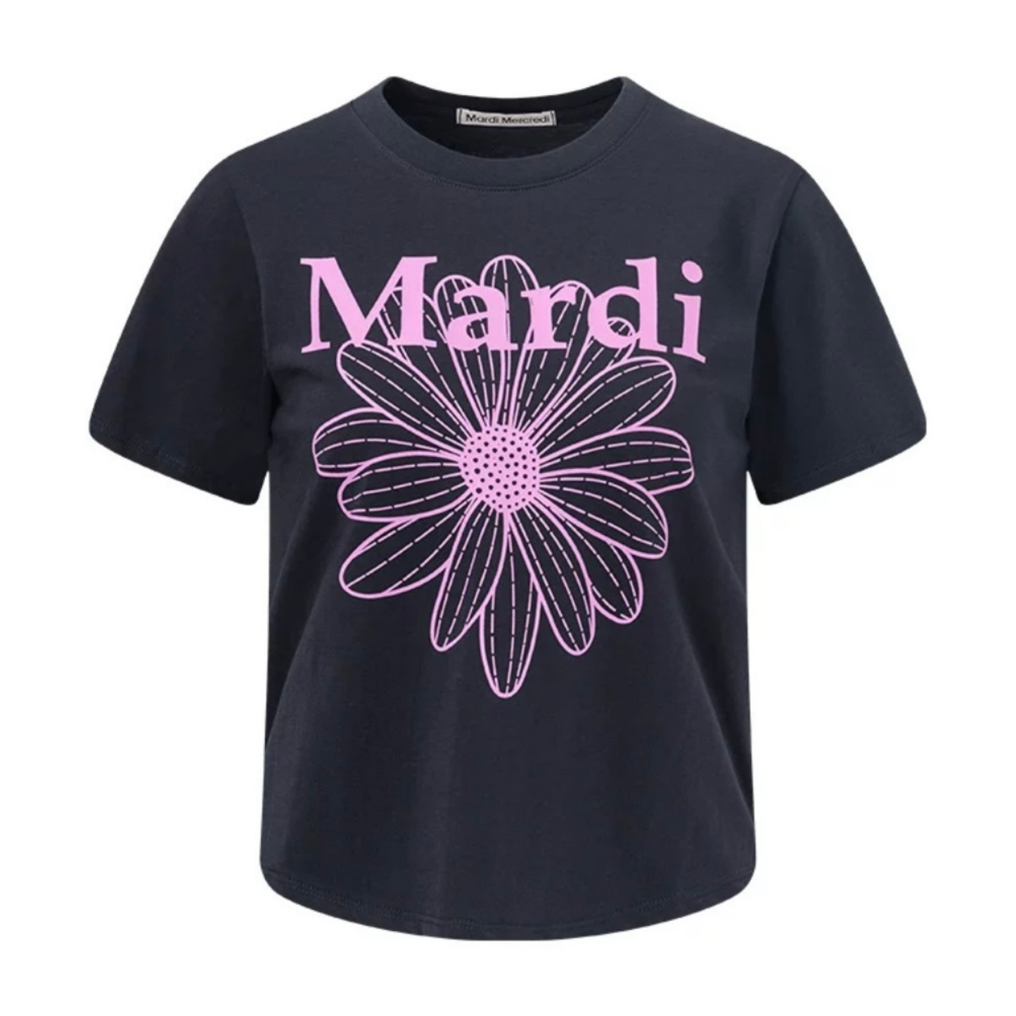 MardiMercredi小雛菊印花修身短袖t恤｜正肩版