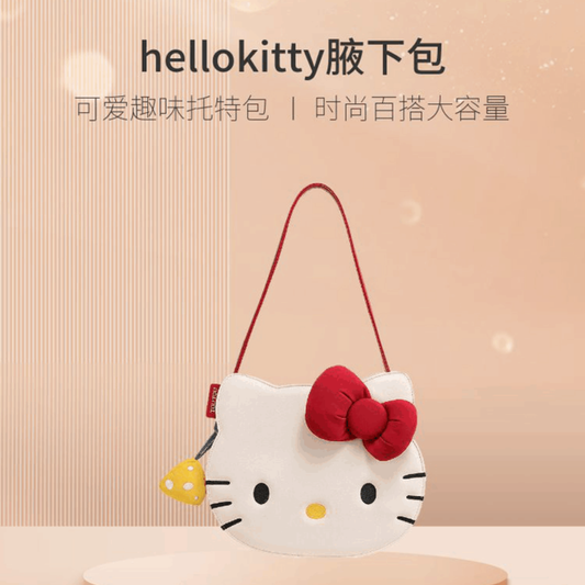 TOUTOUHelloKitty｜三麗鷗正版授權｜凱蒂貓頭手提包｜雙肩包/腋下包
