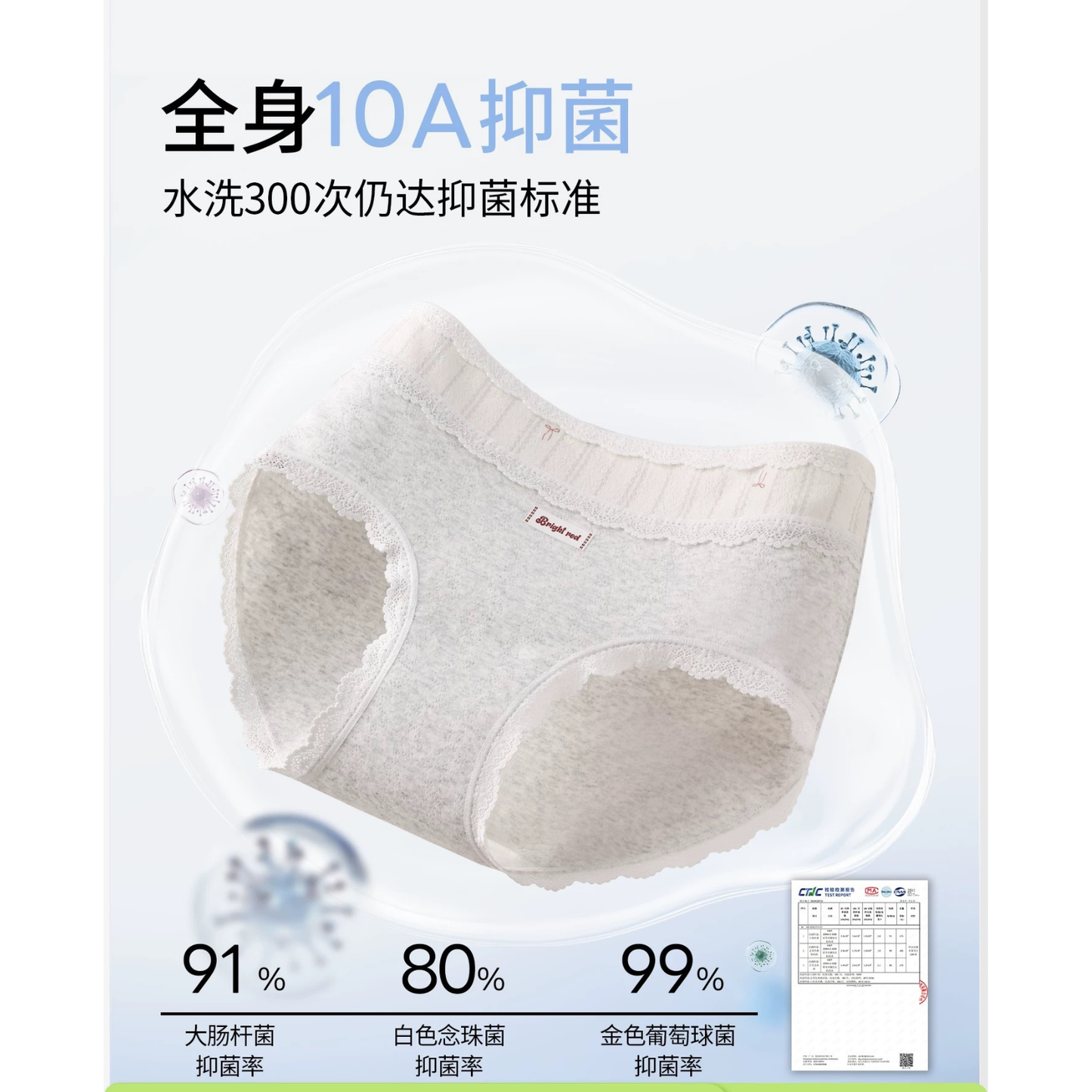 AIMO埃茉內褲｜7a級抗菌全棉加長襠無痕中腰三角褲