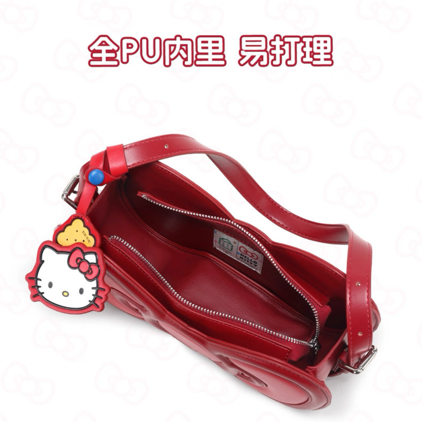 TOUTOUhellokitty｜三麗鷗正版授權｜凱蒂貓蝴蝶結腋下包紅色包包