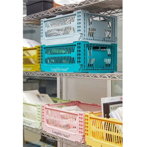 longlife made折疊籃彩色收納筐