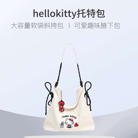 TOUTOUhellokitty｜三麗鷗正版授權｜凱蒂貓kt帆布托特包大容量