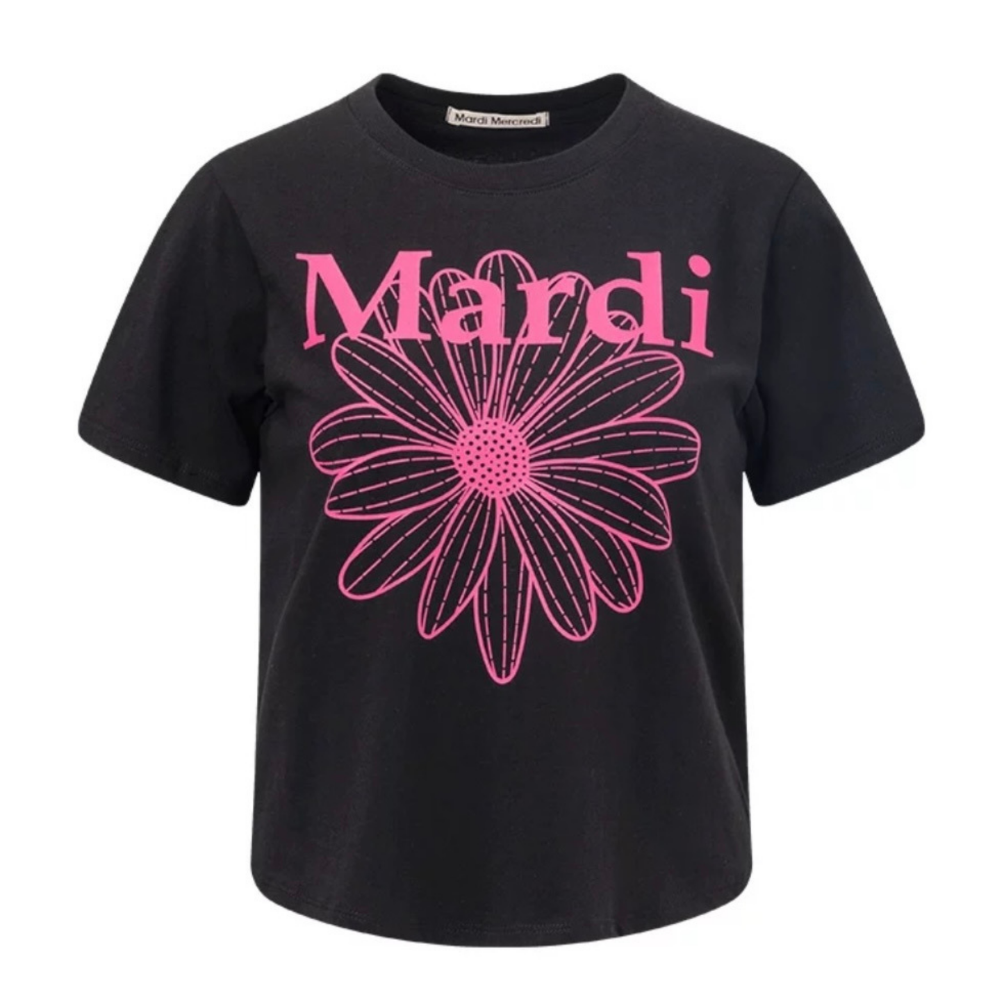 MardiMercredi小雛菊印花修身短袖t恤｜正肩版