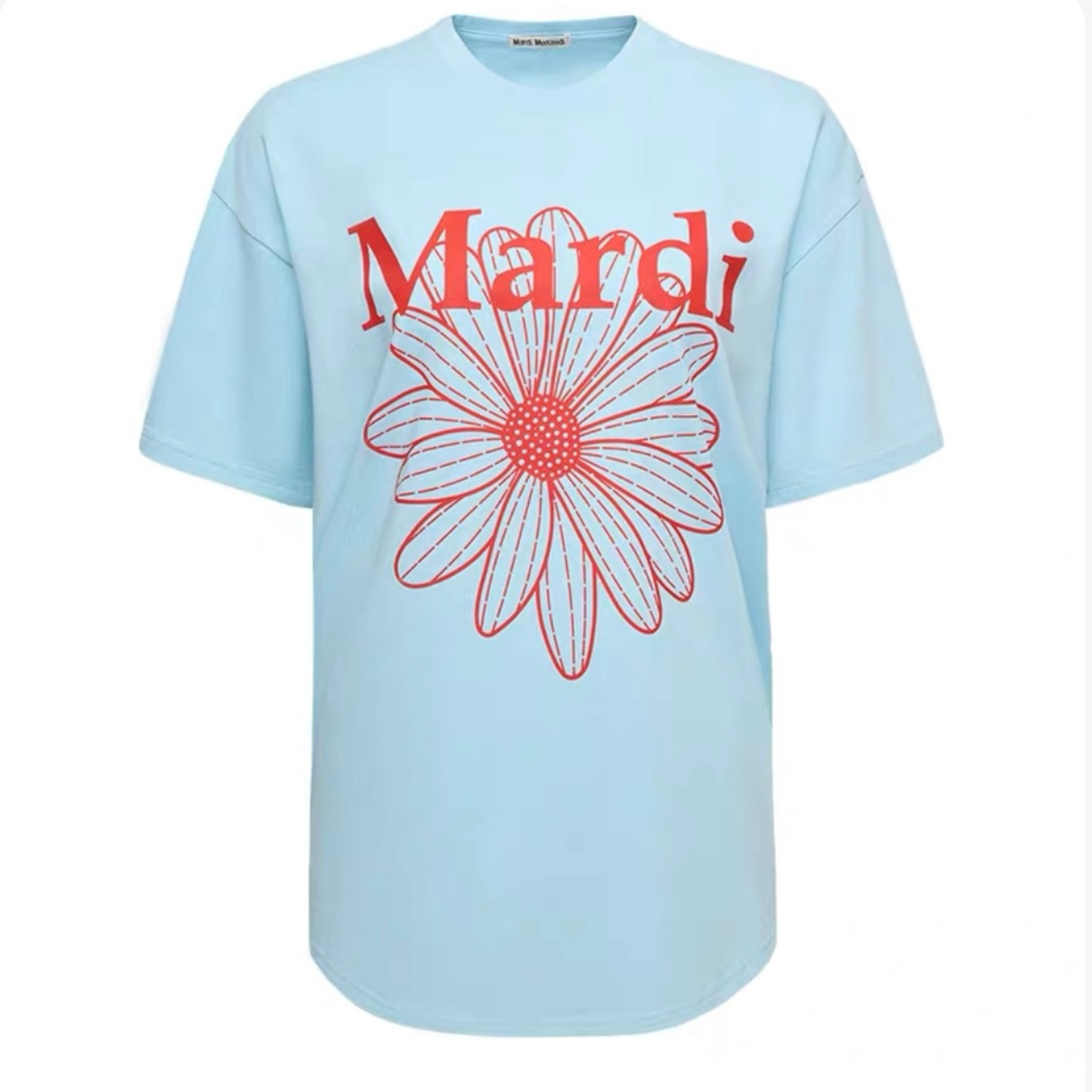 MardiMercredi經典小雛菊字母印花短袖t恤｜寬松版