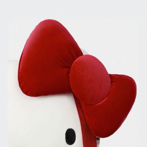 tbh野獸派家居 × Hello Kitty紅色蝴蝶結法蘭絨二合一抱枕毯