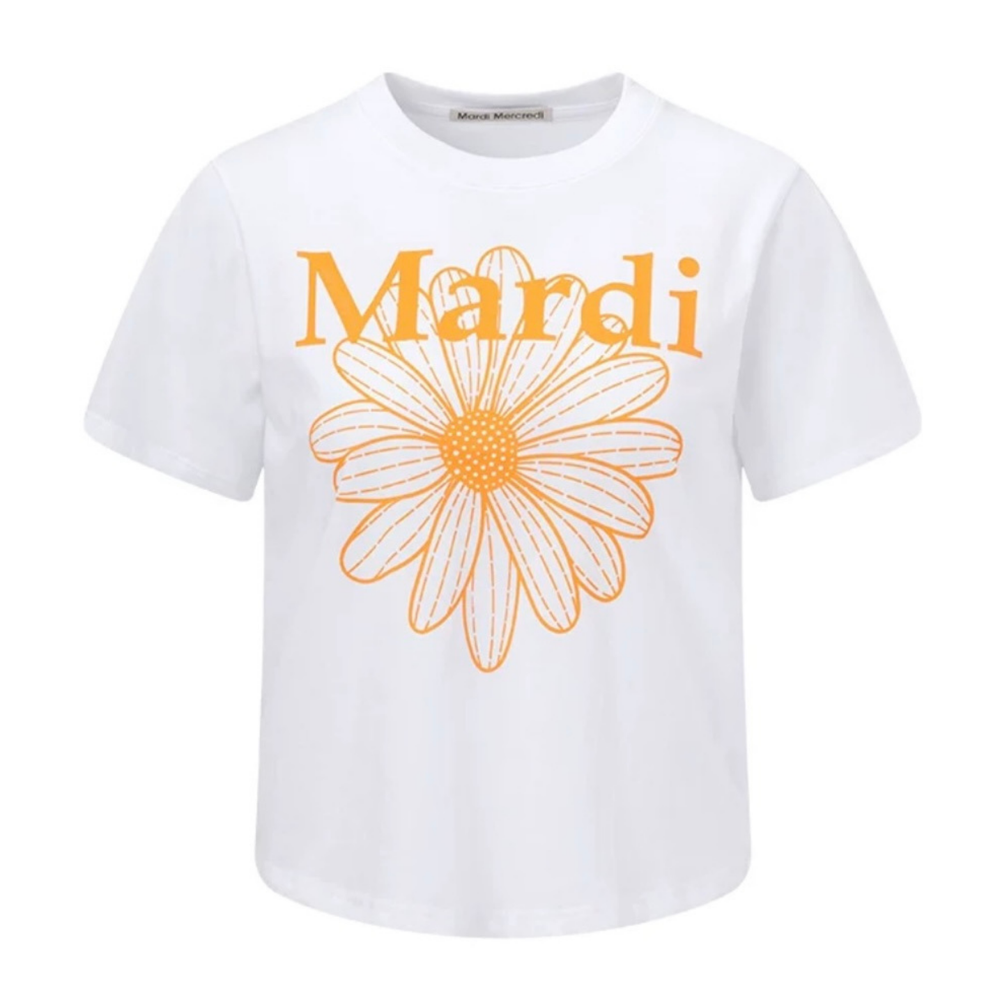 MardiMercredi小雛菊印花修身短袖t恤｜正肩版