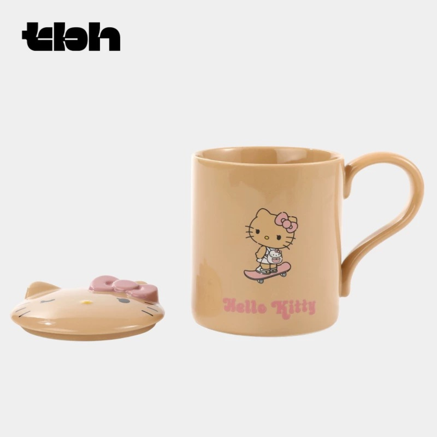 tbh野獸派家居三麗鷗Hello Kitty帶蓋陶瓷馬克杯水杯喝水杯