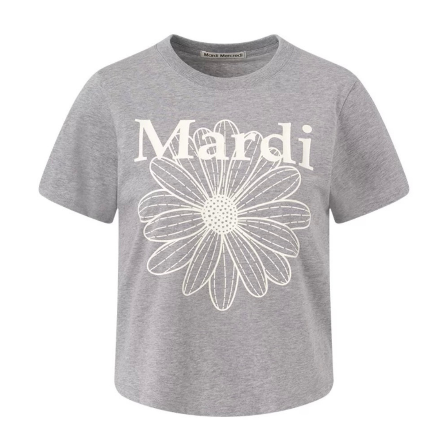 MardiMercredi小雛菊印花修身短袖t恤｜正肩版