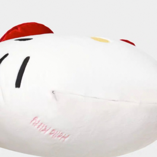 tbh野獸派家居 × Hello Kitty紅色蝴蝶結法蘭絨二合一抱枕毯