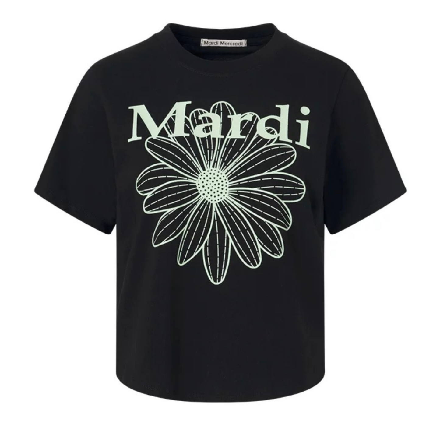 MardiMercredi小雛菊印花修身短袖t恤｜正肩版