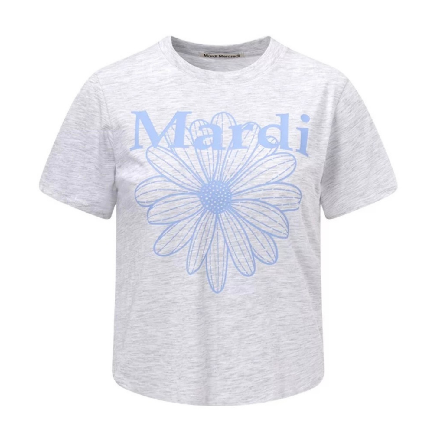 MardiMercredi小雛菊印花修身短袖t恤｜正肩版