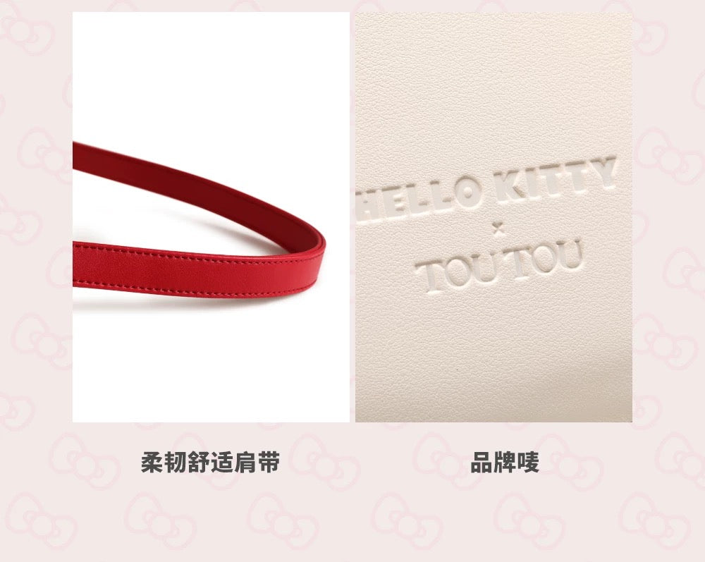TOUTOUHelloKitty｜三麗鷗正版授權｜凱蒂貓頭手提包｜雙肩包/腋下包