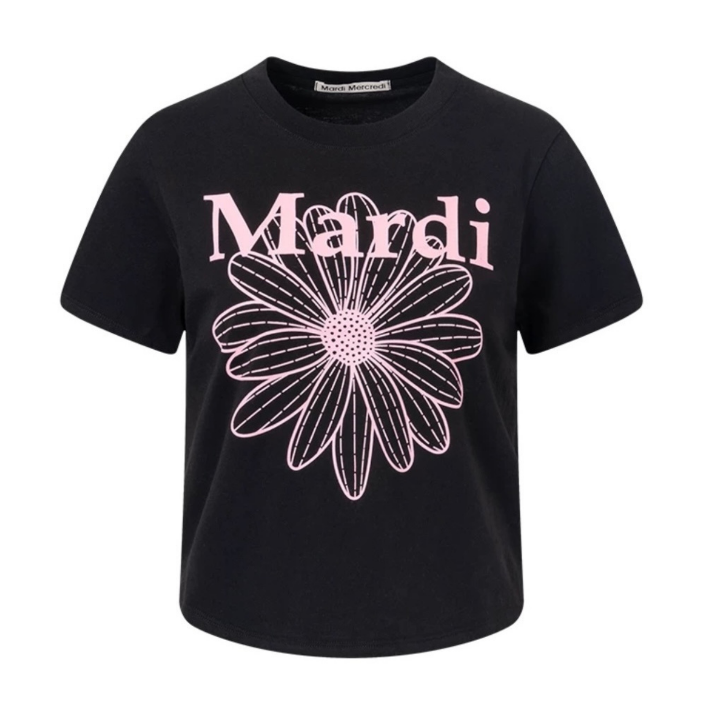 MardiMercredi小雛菊印花修身短袖t恤｜正肩版
