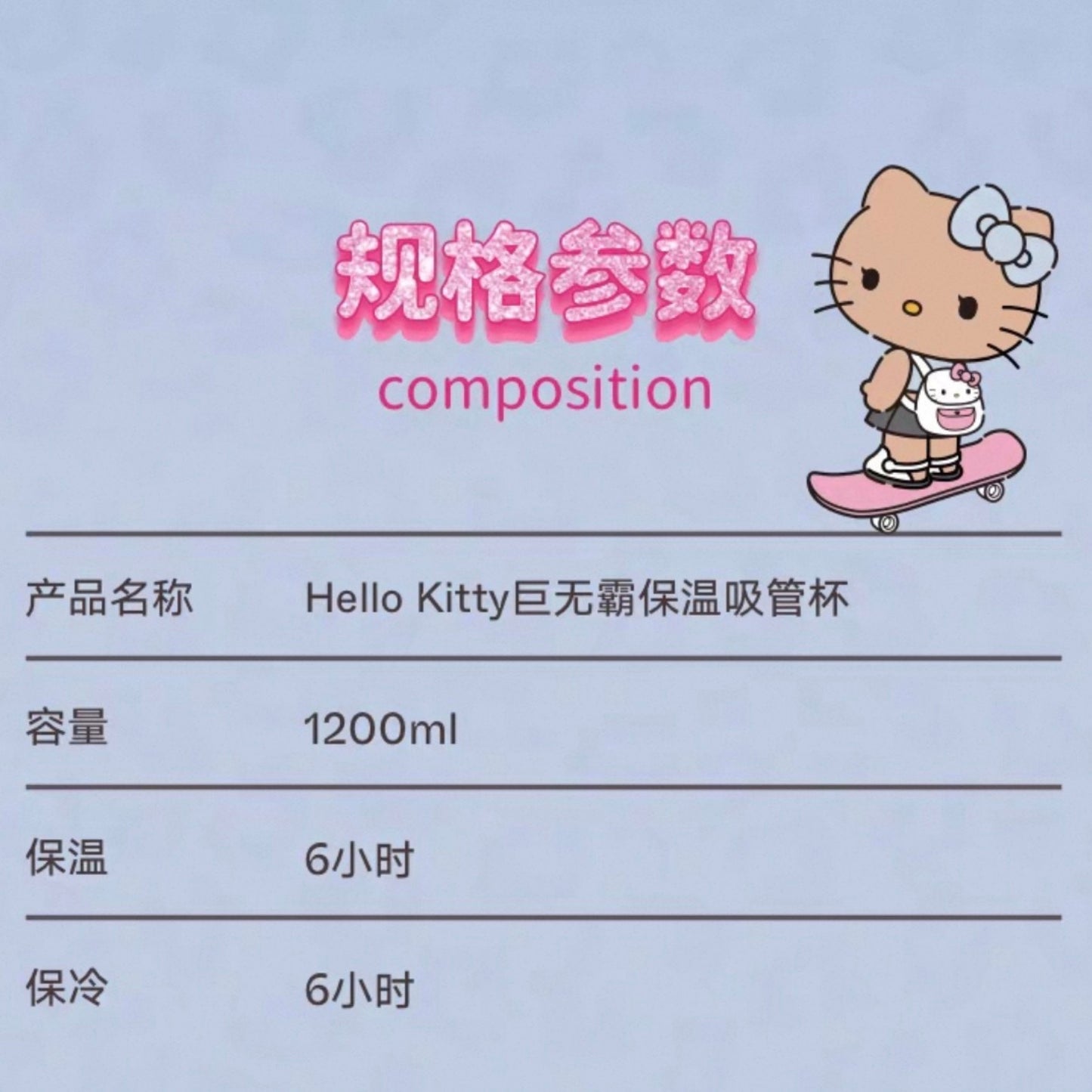 tbh野獸派三麗鷗Hello Kitty｜千禧排隊巨無霸保溫杯1200ml